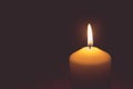 Vintage tone of Candle on black background Royalty Free Stock Photo