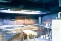 Filtered tone empty pit room of old Texas BBQ Meat Market in Wes Royalty Free Stock Photo