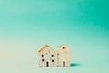 Vintage tone of wooden toy house
