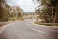 Vintage toned image of snake curved road Royalty Free Stock Photo