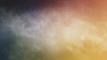 Vintage toned retro sky with clouds and stars - yellow, orange, green, blue