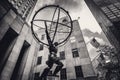 Vintage toned statue of Atlas in New York City Royalty Free Stock Photo