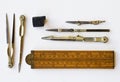 Vintage tools for drawing