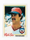 Vintage 1978 Topps Baseball Card Featuring Rick Burleson Royalty Free Stock Photo