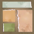 Vintage torn paper banners. Vector illustration. Royalty Free Stock Photo