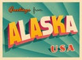 Vintage Touristic Greeting Card from Alaska.
