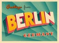 Vintage Touristic Greeting Card from Berlin.