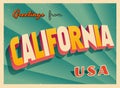 Vintage Touristic Greeting Card from California.