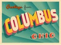 Vintage Touristic Greeting Card From Columbus, Ohio.