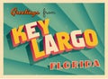 Vintage Touristic Greeting Card From Key Largo, Florida.