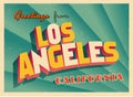 Vintage Touristic Greeting Card From Los Angeles, California.