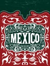 Vintage Touristic Greeting Card - Mexico - Poster - Menu