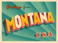 Vintage Touristic Greeting Card from Montana.