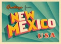 Vintage Touristic Greeting Card from New Mexico.