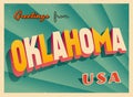 Vintage Touristic Greeting Card from Oklahoma.