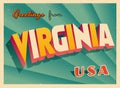 Vintage Touristic Greeting Card from Virginia.