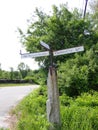 vintage town signs for Rider tavern, Worcester-Rochdale, and Charlton City (rusted sign) Royalty Free Stock Photo