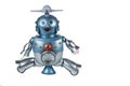 Vintage toy robot on a white background Royalty Free Stock Photo