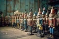 vintage toy soldiers lined up for battle