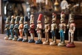 vintage toy soldiers lined up for battle