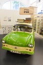 Vintage Trabant car exposed in a museum