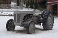 Vintage tractor in farm Royalty Free Stock Photo