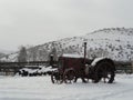 Vintage Tractor in Winter near McCall, Idaho