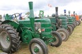 Vintage tractors in a field Royalty Free Stock Photo
