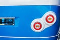 Vintage trade trailer rear, classic old vintage van rear, led tail lights