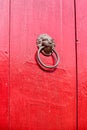 Vintage traditional Bronze Lion Head Door Knocker at Nipponzan Myohoji