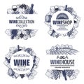 Vintage Traditional Wine Templates Royalty Free Stock Photo