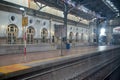 Vintage Train Station Platform View Royalty Free Stock Photo