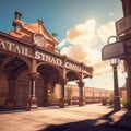 Vintage train station sign 'The Station's Call'