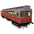 Vintage tram isolated over white 3D Illustration Royalty Free Stock Photo