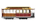 Vintage Tram Isolated Royalty Free Stock Photo