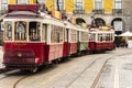 Vintage tram in Lisbon, Portugal in a summer day Royalty Free Stock Photo