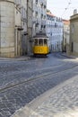 Vintage tram in Lisbon, Portugal in a summer day Royalty Free Stock Photo