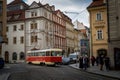 Vintage tram in the street