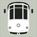 Vintage tram ,vector illustration , flat style