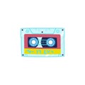 Vintage transparent audio cassette from 1980s Royalty Free Stock Photo