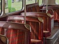 Vintage Transport Bus Seats Royalty Free Stock Photo