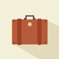 Vintage travel suitcases, Suitcase icon. Flat design style modern vector illustration. Isolated on stylish color background. Flat Royalty Free Stock Photo