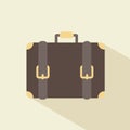 Vintage travel suitcases, Suitcase icon. Flat design style modern vector illustration. Isolated on stylish color background. Flat Royalty Free Stock Photo