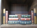 Vintage Treasures: Showcase of Antique Book Collection Royalty Free Stock Photo