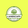 Vintage trees logo illustration design