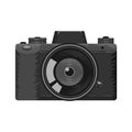 Vintage trendy camera with high detailed illustrated for your design. Black color. Vector illustration icon design.