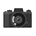 Vintage trendy camera with high detailed illustrated for your design. Black color. Vector illustration icon design. Royalty Free Stock Photo