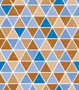 Vintage triangle tiles seamless pattern. Royalty Free Stock Photo
