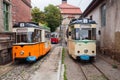 Vintage trolleys in Naumburg