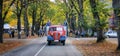 Vintage truck on Arrowtown's main street during Autumn Festival